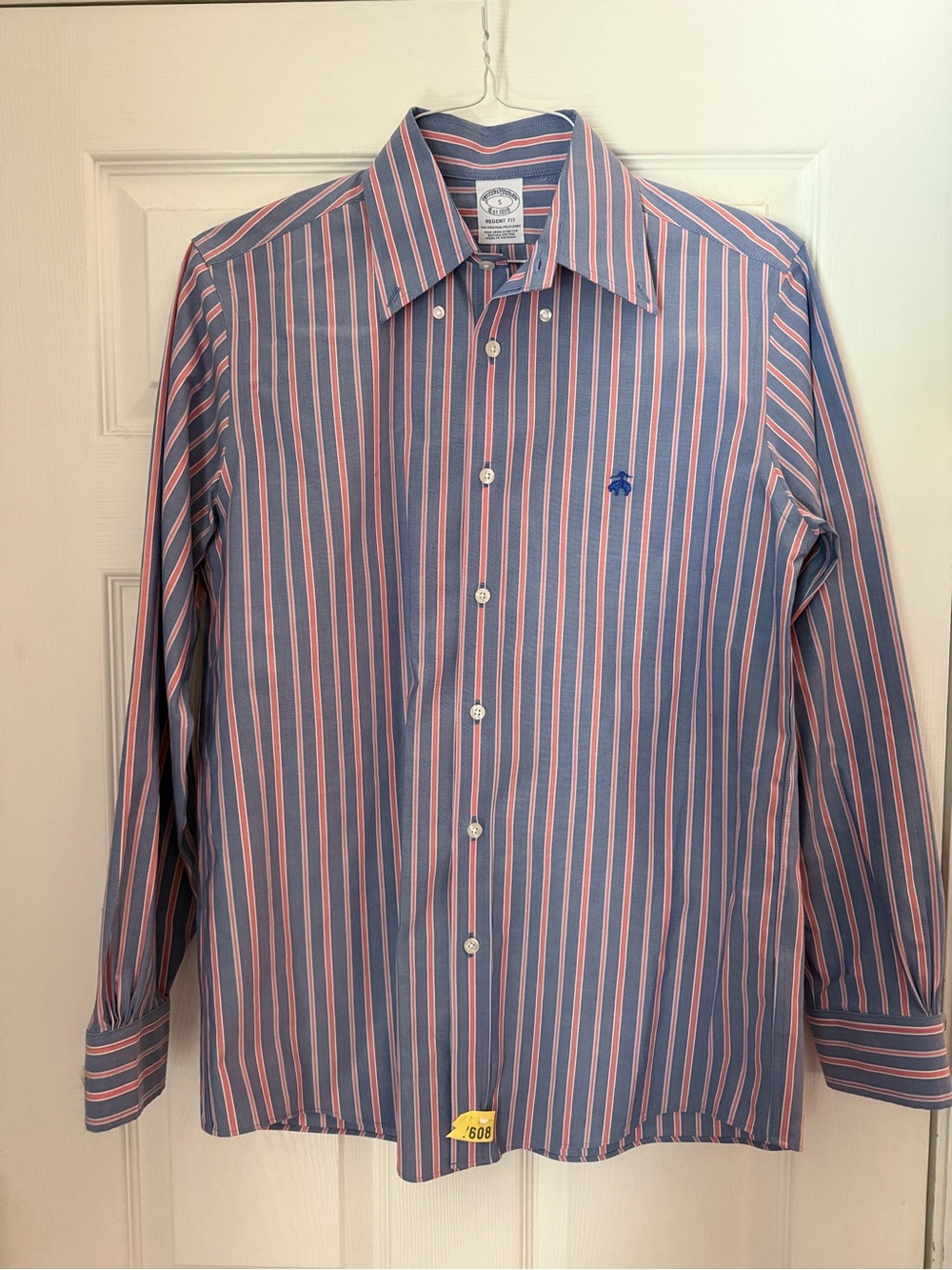 Brooks Brothers Blue & Pink Striped Dress Shirt